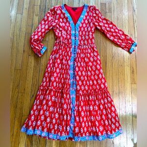 J. Crew Beautiful Maxi Dress Small size 0 Orange